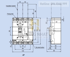 Aptomat MCCB ABS104c 4P 40A 42kA LS