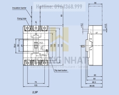 Aptomat MCCB ABS203c 3P 250A 42kA LS