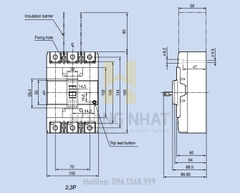 Aptomat MCCB ABS203c FMU 3P 160A 37kA LS