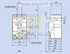 Aptomat MCCB ABS53c 3P 40A 22kA LS