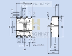 Aptomat MCCB ABS803c 3P 700A 75kA LS