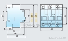 Aptomat MCB BKH 3P 125A 10kA LS