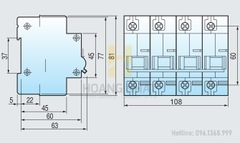Aptomat MCB BKH 4P 125A 10kA LS
