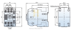 Contactor MC-12b 3P 12A (1a1b) LS