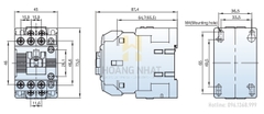 Contactor MC-22b 3P 22A (1a1b) LS