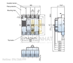 Aptomat MCCB TS1000H 4P 1000A 70kA LS