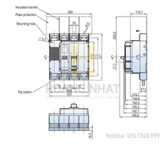 Aptomat MCCB TS1250H 4P 1250A 70kA LS