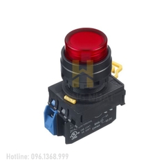 Nút nhấn có đèn loại lồi YW1L-A2E10QM3 (R,Y,G) size 22mm 1NO nhấn giữ 220V Idec