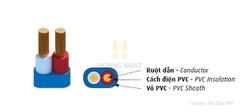 Dây điện đôi mềm ovan bọc PVC VCmo-2x2.5 (300/500V)