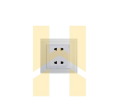 Module ổ cắm đôi 2 chấu 16A