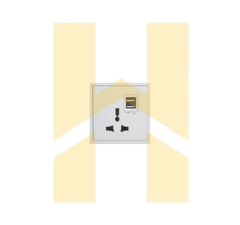Ổ cắm đơn 3 chấu + 2 ổ usb 13A