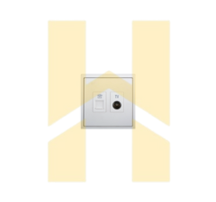 Ổ cắm tivi + mạng (cat5e)