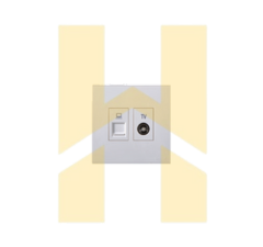 Bộ ổ cắm tivi + mạng (CAT6e)