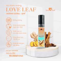 Combo 2 Chai Xịt Thơm Miệng Love Leaf Hỗ Trợ Khử Mùi, Thơm Mát Khoang Miệng, Chai 8gr