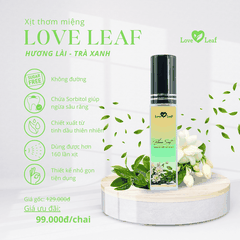 Combo 2 Chai Xịt Thơm Miệng Love Leaf Hỗ Trợ Khử Mùi, Thơm Mát Khoang Miệng, Chai 8gr