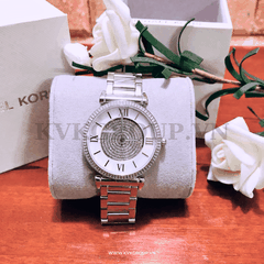 Đồng hồ MICHAEL KORS nữ MK3355 Catlin Sliver Tone Steel Watch 38mm