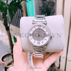 Đồng hồ MICHAEL KORS nữ MK3355 Catlin Sliver Tone Steel Watch 38mm