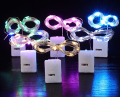 Dây Led Bin 2k/cái  Nhiều Màu -dài 1m - 10 bóng - 3 Chế Độ Sáng - 2 Loại 1 Màu và Nhiều Màu