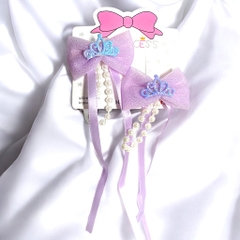 13.3 Set 2 kẹp mỏ vịt nơ (kẹp 4,5cm, nơ 6->7cm)