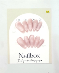 H03. Set 10 móng tay giả mắt mèo kèm keo và giũa móng