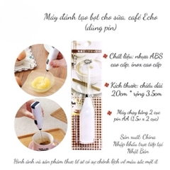 Máy đánh tạo bọt cho sữa, café (dùng pin)