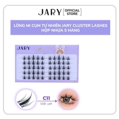 14.7.Lông mi cụm tự nhiên JARY Cluster Lashes hộp nhựa 5 hàng