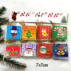 Sét 3 thiệp Noel trang trí 7x7cm