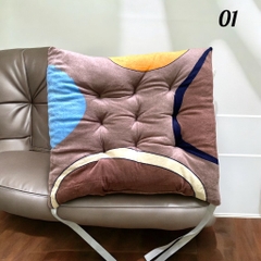 Đệm ngồi bệt hình vuông hoạt tiết mới 40x40cm