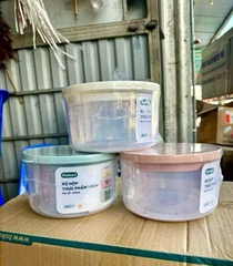 S4. Bộ 3 hộp thực phẩm tròn Hokori Việt Nhật 6528