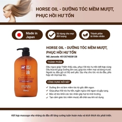 Dầu Gội, Xả Kumano Cosmetics Chiết Xuất Từ Dầu Ngựa  600ml