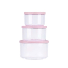 S4. Bộ 3 hộp thực phẩm tròn Hokori Việt Nhật 6528