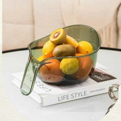 Rổ vo gạo nhựa có tay cầm tiện lợi 28x13cm (cả tay cầm)
