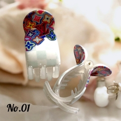 T1.Kẹp Càng Cua 5 Răng Cao Cấp Nhiều Họa Tiết Dễ Thương