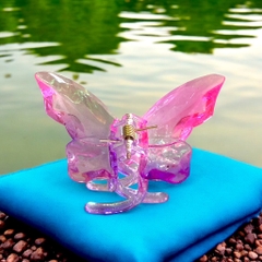 Kẹp bướm nhựa trong pha màu