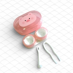 17.4 Hộp đựng lens trong suốt kèm dụng cụ họa tiết hoạt hình