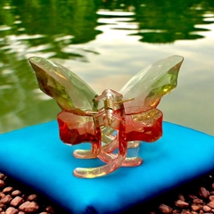 Kẹp bướm nhựa trong pha màu