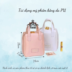 T18. Túi đựng mỹ phẩm bằng da PU
