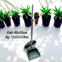 Chổi quét nhà xanh có ky hốt rác tiện lợi