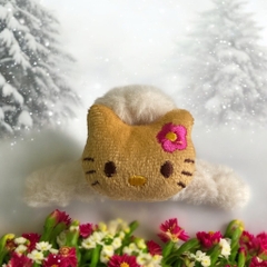 T6. Kẹp tóc càng cua lông mèo Hello Kitty dễ thương 12cm