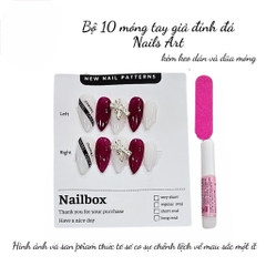 Bộ 10 m.óng ta.y gi.ả nhọn mẫu mới kèm keo dán