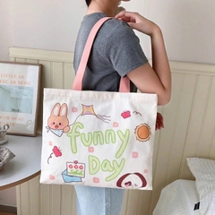 Túi vải canvas 1 lớp có khóa 40x34cm