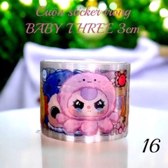 Cuộn sticker trong nhũ BABY THREE 3cm