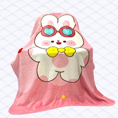 Chăn/Mềm nhung tuyết hoạ tiết hoạt hình dễ thương 100x140cm