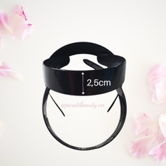 CS. Băng đô cài tóc bản to màu đen