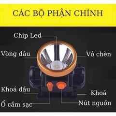 Đèn pin đội đầu màu đen vàng kim