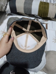 B7.1 Mũ Lưỡii Traii Vải Cotton Mềm Thêu Nơ, Chữ Phong Cách Hàn Quốc