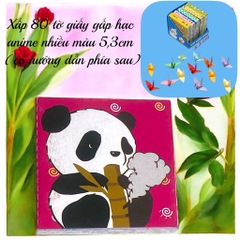 Xấp 80 tờ giấy gấp hạc anime nhiều màu 5,3cm