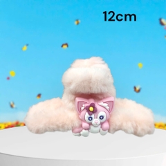 15.1 Kẹp tóc lông charm hoạt hình dễ thương