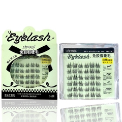 16.2 Vỉ 6 hàng mi giả cong dài, tự nhiên JONBOS không dùng keo J078