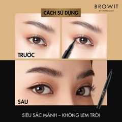 Kẻ Mày + Mí Mắt Không Lem Browit Slim Eyeliner And Eyebrow Exclusive  2in1